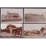 Postcards, Rail, a similar selection of 4 RPs of London stations photographed by Scribbler, inc.