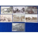 Postcards, Trams, an RP selection of 7 London Suburban trams, inc. Highgate Arch, Barnet High St,