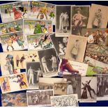 Postcards, Sport, a mix of approx. 27 cards of Fencing, Archery and Roller-skating, inc. set of 6 '
