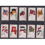 Cigarette cards, Pritchard & Burton, Flags & Flags with Soldiers (Undraped) (set, 15 cards) (gd)