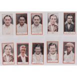 Cigarette cards, Phillips, Cricketers (BDV package issue), 34 different cards plus 16 variations,