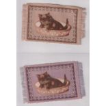Tobacco blankets, USA, ATC, Domestic Pets, 5 different plus 12 colour variation, approx. 110mm x