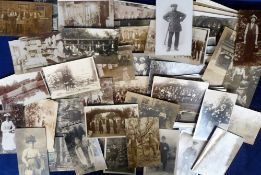 Postcards, a selection of over 90 cards, mostly RPs, of estate workers, country house staff