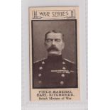 Cigarette card, F. Colton Jr., War Portraits, type card, no 8 Field-Marshall Earl Kitchener (vg) (