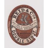 Beer label, Watney, Combe Reid & Co, Reid & Co's Double Stout bottled by R Macdonald, Glasgow,