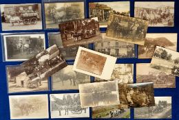 Postcards, a selection of 23 horse drawn transport cards, with RPs of George Bate Baker Holmwood