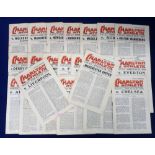 Football programmes, Charlton FC, a set of 21 home