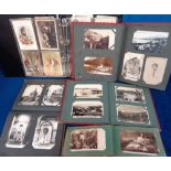 Postcards, 5 albums containing a total of 370+ cards of various subjects to include Royalty, topo,