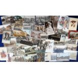 Postcards, a UK topographical/transport selection of approx. 48 cards, with good RPs of car crash