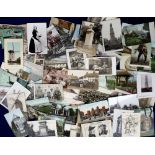 Postcards, a very mixed UK Social History and topographical mix of approx. 150 cards, with RPs of