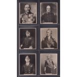 Cigarette cards, Carreras, 2 sets, both 'L' size, Famous Naval Men (24 cards) & Famous Soldiers (