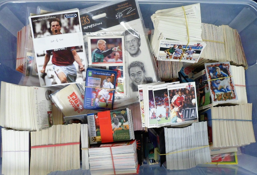 Trade cards, Football, a large quantity of giveaways, albums, promotional cards etc, duplication