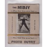 Trade card, Cricket, The Midjy Photo Outfit, type card, Ian Johnson, Australia, novelty photo