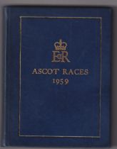Horseracing, Royal Ascot racecards, a bound volume