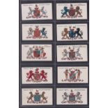 Cigarette cards, Taddy, Heraldry Series, (set, 25 cards) (vg)