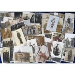 Postcards, Military, a selection of approx. 95 RPs of soldiers in uniform, inc. officers, musicians,