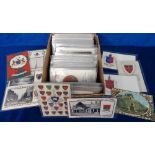 Postcards, Heraldic, 220+ cards, embossed, gilded etc. (gd)