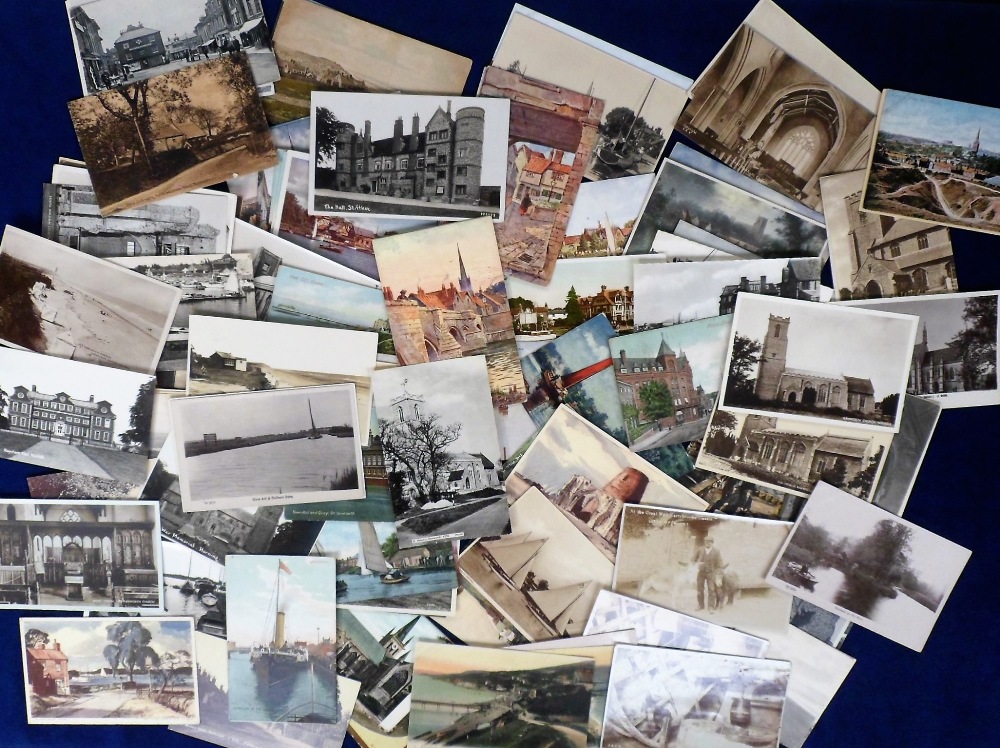 Postcards, a collection of approx. 100 UK topographical cards of East Anglia, mainly Norfolk, with