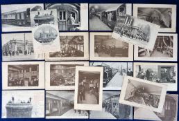 Postcards, Rail, a printed Underground selection of 20 cards, inc. 'On Top of the Chimney Shaft'