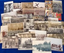 Postcards, a mixed UK topographical and Social History selection of approx. 31 cards, with RPs of