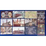 Postcards, Rail, a collection of 11 Underground railway cards, inc. Underground advert 'Travel