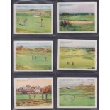 Cigarette cards, Golf, 3 sets, Player's, Golf (foxing) & Championship Golf Courses (gd/vg) and Wills