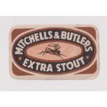 Beer label, Mitchells & Butlers Ltd, Birmingham, Extra Stout, 39mm high (gd) (1)