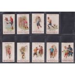 Cigarette cards, Faulkner's, Football Terms, 9 cards, 1st Series (1) Kick Off and 2nd Series (8),