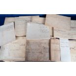 Deeds, Documents and Indentures, Hastings, Sussex, 17 mainly vellum documents 1716-1844 concerning a