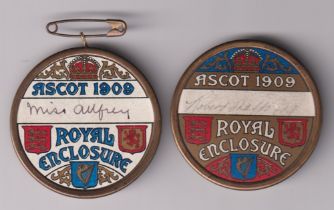 Horseracing, Royal Ascot, two circular Royal Enclo