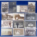 Postcards, Social History, a good collection of 13 unidentified shop fronts all RPs, inc. Shirt