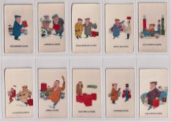 Trade cards, Shell, Bateman Series (set, 14 cards) (mixed printings) (some with foxing, fair/gd)