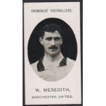 Cigarette card, Taddy, Prominent Footballers (No footnote), W. Meredith, Manchester United, type