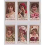 Cigarette cards, Adkin's, Pretty Girl Series (Actresses), 6 cards, Miss E. Graham, Miss K. James,