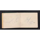 Autographs, late 1950's autograph album containing various entertainment signatures inc. Des O'