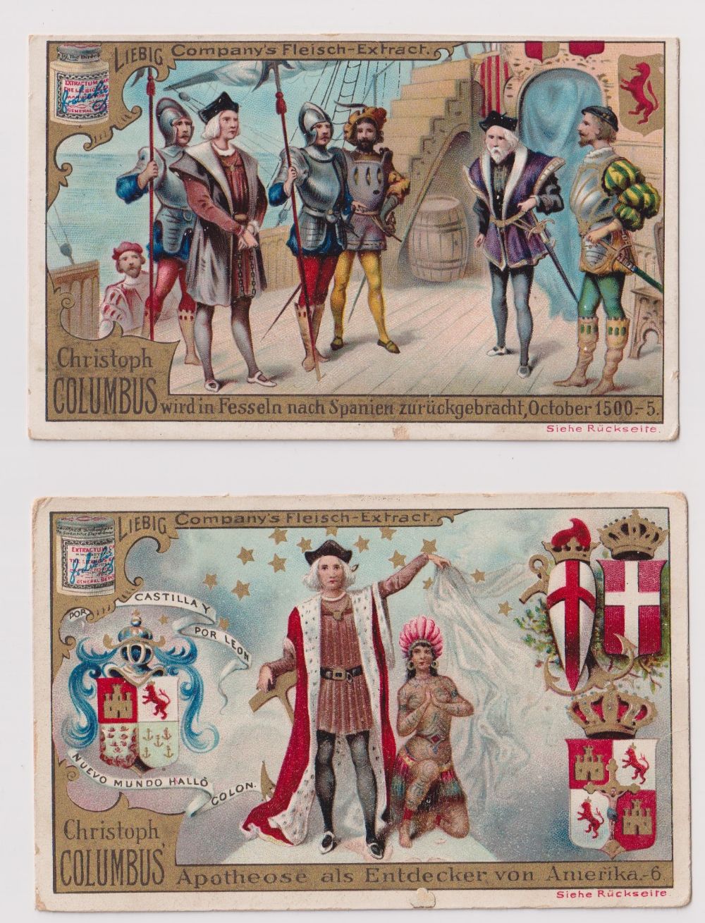 Trade cards, Liebig, 4 German language sets, Christopher Columbus II, Ref S339, Gnomes, Ref S345, - Image 3 of 16