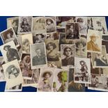 Postcards, Entertainment, a collection of approx. 182 Edwardian actors and actresses all signed.