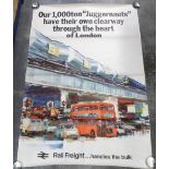 Transportation, Rail Posters, 3 large format posters to comprise 2 different British Rail Freight