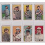 Cigarette cards, USA, ATC, Baseball Series, T206, all 'Tolstoi' backs, 8 cards, Ball Cleveland,