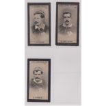 Cigarette card, J & F Bell, Footballers, three cards, no 4 A.J. Gould, no 11, L.M. Magee & no 12