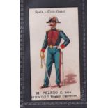 Cigarette card, M. Pezaro & Son, Armies of the World (Nestor), type card, Spain - Civic - Guard (