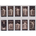 Cigarette cards, Smith's, Cricketers, (1-50), (set, 50 cards) (2 with writing to backs most with
