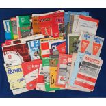 Football programmes, selection, 1960's onwards inc