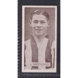 Trade card, Swettenham's, Popular Stoke & Port Vale Football Players, type card, no 14 J.