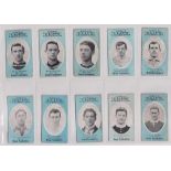 Cigarette cards, Cope's, Noted Footballers (Clips, various subjects), 18 cards, various Clubs, Aston