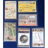 Postcards, Rail, an underground rail map selection of 6 cards, inc. Metropolitan and District