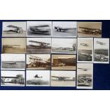 Postcards, a Croydon Airport collection of 16 cards, with RPs of Imperial Airways aeroplane and