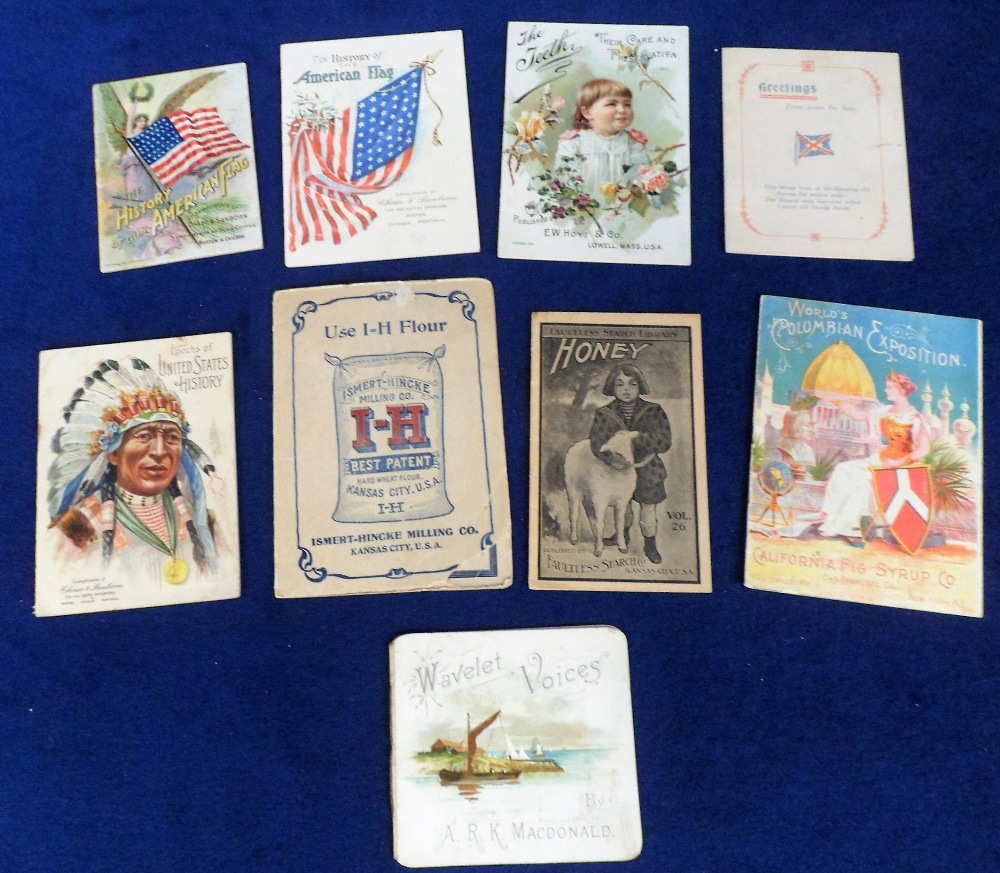Trade issues, USA, a collection of 8 early advertising booklets inc. Chase & Sanborn The History