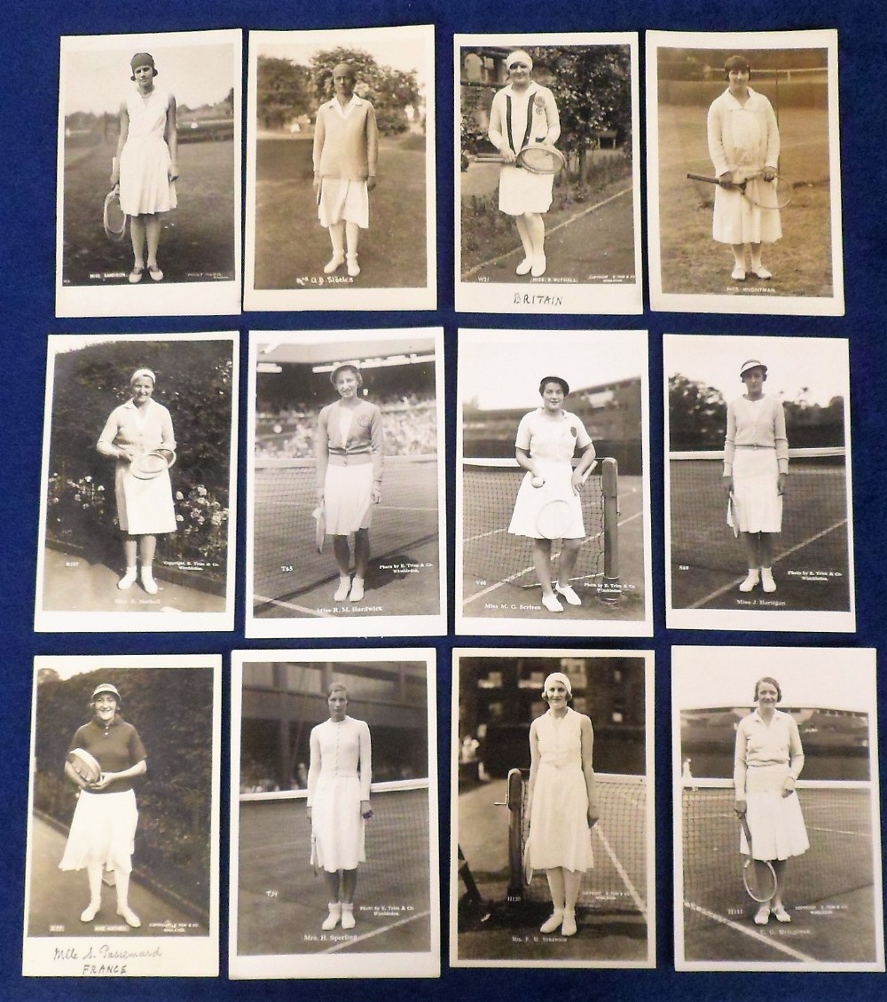 Tennis postcards, Women Players, RP's by Trim, inc