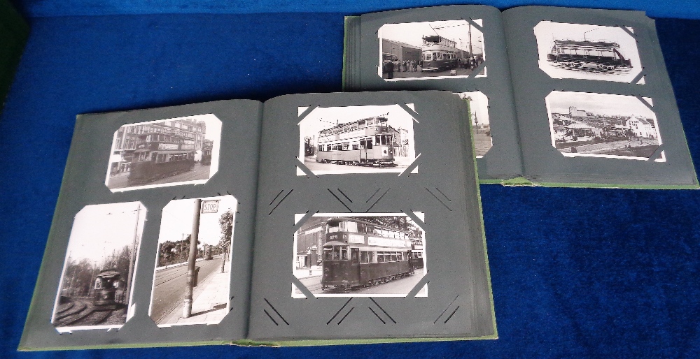 Photographs, a collection of modern reproduction photographs in 3 albums of UK buses, trams and